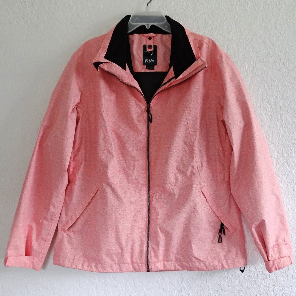 PULSE Women's Ski Jacket Size L Waterproof Salmon Pink Snowboarding NO HOOD